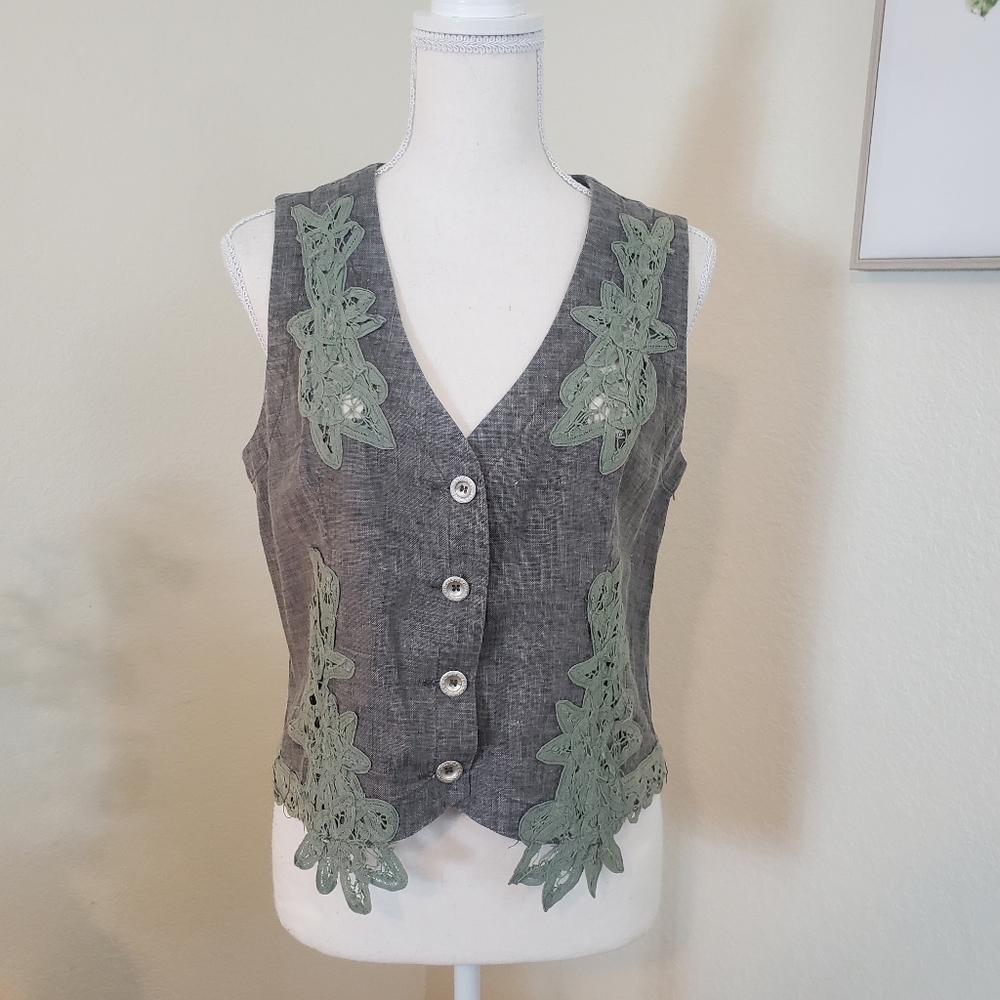 MURMUR 100% linen vest! Size Large.